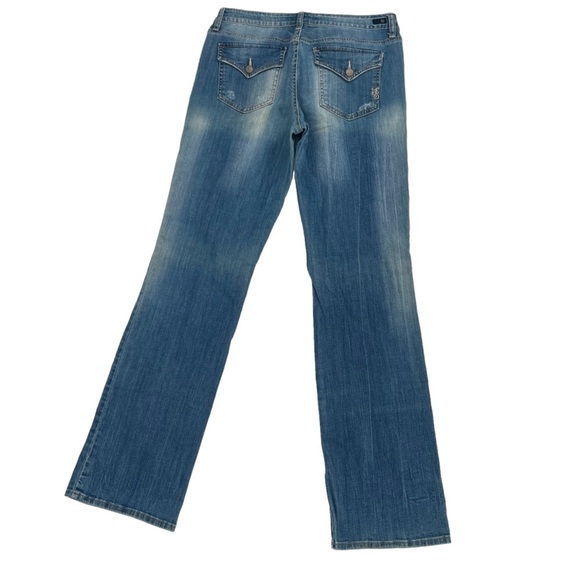 Jessica Simpson Distressed Sunset Bootleg Denim Jeans Size 32 Women's - Picture 3 of 6